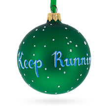 Load image into Gallery viewer, I Love Running Glass Ball Christmas Ornament 3.25 Inches
