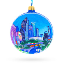 Load image into Gallery viewer, Houston, Texas Glass Ball Christmas Ornament 4 Inches