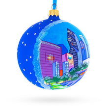 Load image into Gallery viewer, Houston, Texas Glass Ball Christmas Ornament 4 Inches