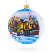 Load image into Gallery viewer, Brooklyn Bridge, New York, USA Glass Ball Christmas Ornament 4 Inches