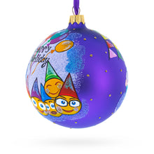 Load image into Gallery viewer, Happy Birthday Glass Ornament 4 Inches