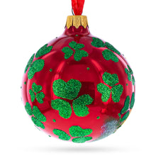 Load image into Gallery viewer, Lucky Leprechaun &amp; Pot of Gold Glass Christmas Ornament 4 Inches