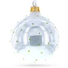 Load image into Gallery viewer, Panda with Bamboo Glass Christmas Ornament 4 Inches