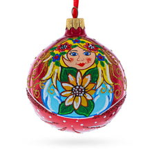 Load image into Gallery viewer, Flower Girl Glass Christmas Ornament 3.25 Inches