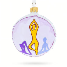 Load image into Gallery viewer, Yoga Glass Ball Ornament 3.25 Inches