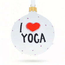 Load image into Gallery viewer, Yoga Glass Ball Ornament 3.25 Inches