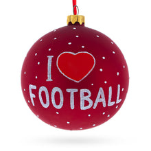 Load image into Gallery viewer, Football Glass Ball Christmas Sports Ornament 4 Inches