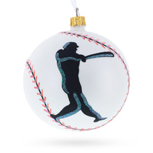 Load image into Gallery viewer, I Love Baseball Glass Ball Christmas Ornament 4 Inches