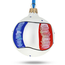 Load image into Gallery viewer, Flag of France Glass Ball Christmas Ornament 3.25 Inches