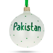 Load image into Gallery viewer, Flag of Pakistan Glass Ball Christmas Ornament 3.25 Inches