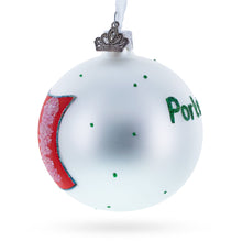 Load image into Gallery viewer, Flag of Portugal Glass Ball Christmas Ornament 3.25 Inches