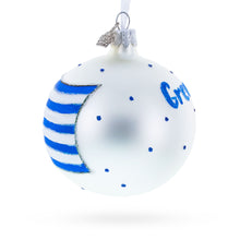 Load image into Gallery viewer, Flag of Greece Glass Ball Christmas Ornament 3.25 Inches