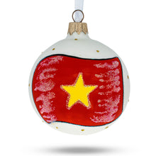 Load image into Gallery viewer, Flag of Vietnam Glass Ball Christmas Ornament 3.25 Inches