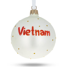 Load image into Gallery viewer, Flag of Vietnam Glass Ball Christmas Ornament 3.25 Inches