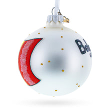 Load image into Gallery viewer, Flag of Belgium Glass Ball Christmas Ornament 3.25 Inches