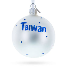 Load image into Gallery viewer, Flag of Taiwan Glass Ball Christmas Ornament 3.25 Inches