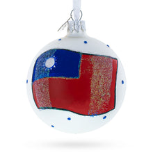 Load image into Gallery viewer, Flag of Taiwan Glass Ball Christmas Ornament 3.25 Inches
