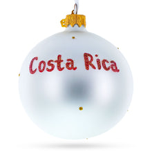 Load image into Gallery viewer, Flag of Costa Rica Glass Ball Christmas Ornament 3.25 Inches