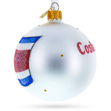 Load image into Gallery viewer, Flag of Costa Rica Glass Ball Christmas Ornament 3.25 Inches