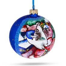 Load image into Gallery viewer, Marc Chagall's 1911 'I And The Village' Masterpiece Glass Ball Christmas Ornament 4 Inches