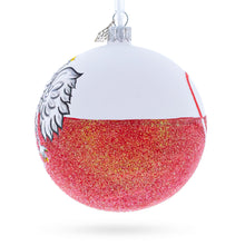 Load image into Gallery viewer, Flag of Poland Glass Ball Christmas Ornament 4 Inches