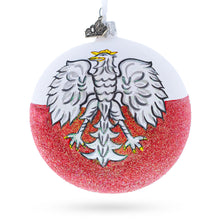 Load image into Gallery viewer, Flag of Poland Glass Ball Christmas Ornament 4 Inches