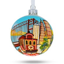 Load image into Gallery viewer, San Francisco, USA Tram Glass Christmas Ornament 3.25 Inches