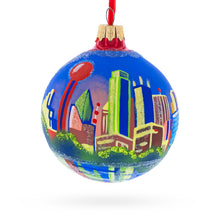 Load image into Gallery viewer, Dallas, Texas, USA Glass Christmas Ornament 3.25 Inches