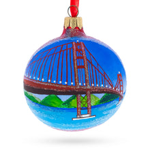 Load image into Gallery viewer, Golden Gate Bridge, San Francisco, California, USA Glass Christmas Ornament 3.25 Inches