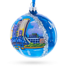 Load image into Gallery viewer, Jacksonville, Florida, USA Glass Ball Christmas Ornament 4 Inches