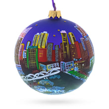 Load image into Gallery viewer, Fort Worth, Texas, USA Glass Ball Christmas Ornament 4 Inches