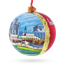 Load image into Gallery viewer, Indianapolis, Indiana, USA Glass Ball Christmas Ornament 4 Inches