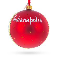 Load image into Gallery viewer, Indianapolis, Indiana, USA Glass Ball Christmas Ornament 4 Inches