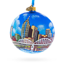 Load image into Gallery viewer, Nashville, Tennessee, USA Glass Ball Christmas Ornament 4 Inches
