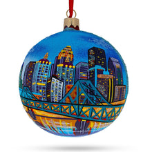 Load image into Gallery viewer, Louisville, Kentucky, USA Glass Ball Christmas Ornament 4 Inches