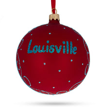 Load image into Gallery viewer, Louisville, Kentucky, USA Glass Ball Christmas Ornament 4 Inches