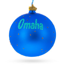 Load image into Gallery viewer, Omaha, Nebraska, USA Glass Ball Christmas Ornament 4 Inches