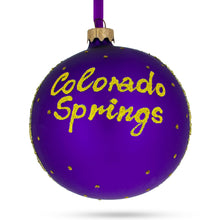 Load image into Gallery viewer, Colorado Springs, Colorado, USA Glass Ball Christmas Ornament 4 Inches