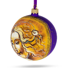 Load image into Gallery viewer, Leonardo Da Vinci's 'Head of A Woman' Glass Ball Christmas Ornament 4 Inches