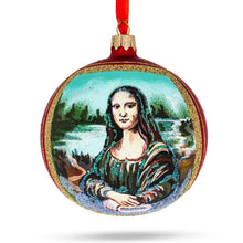 Load image into Gallery viewer, 1506 Leonardo da Vinci's 'Mona Lisa' Glass Ball Christmas Ornament 4 Inches