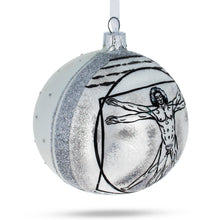 Load image into Gallery viewer, 1487 Leonardo da Vinci's 'The Vitruvian Man' Glass Ball Christmas Ornament 4 Inches