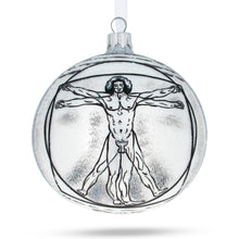 Load image into Gallery viewer, 1487 Leonardo da Vinci's 'The Vitruvian Man' Glass Ball Christmas Ornament 4 Inches