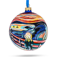 Load image into Gallery viewer, 1893 Edvard Munch's 'The Scream' Glass Ball Christmas Ornament 4 Inches