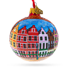 Load image into Gallery viewer, Markt of Bruges, Belgium Glass Ball Christmas Ornament 3.25 Inches