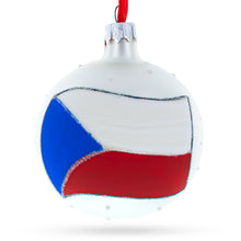 Load image into Gallery viewer, Flag of Czech Republic Glass Ball Christmas Ornament 3.25 Inches