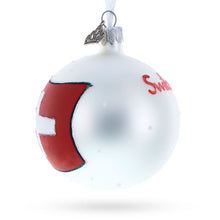 Load image into Gallery viewer, Flag of Switzerland Glass Ball Christmas Ornament 3.25 Inches