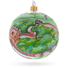 Load image into Gallery viewer, The Great Wall of China Glass Ball Christmas Ornament 4 Inches