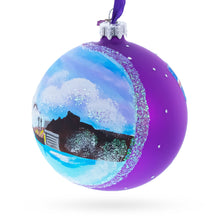 Load image into Gallery viewer, Blue Lagoon, Iceland Glass Ball Christmas Ornament 4 Inches