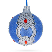 Load image into Gallery viewer, French Designer Luxury Ring Glass Ball Christmas Ornament 3.25 Inches