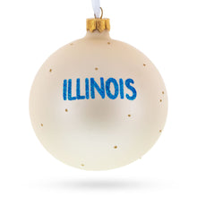 Load image into Gallery viewer, Illinois State, USA Glass Ball Christmas Ornament 4 Inches